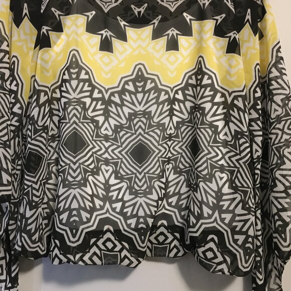 Alfani Modern Retro Trippy Print Bell Sleeve Cover Top & Cami - Picture 4 of 16